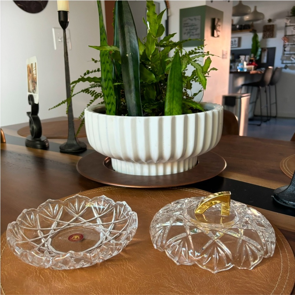 Walter Glas Original Candy Dish w/sticker Made in Germany